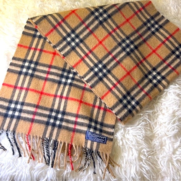 Burberrys plaid wool / cashmere scarf - Picture 2 of 10